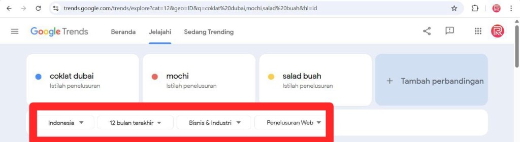 cara menggunakan google trend