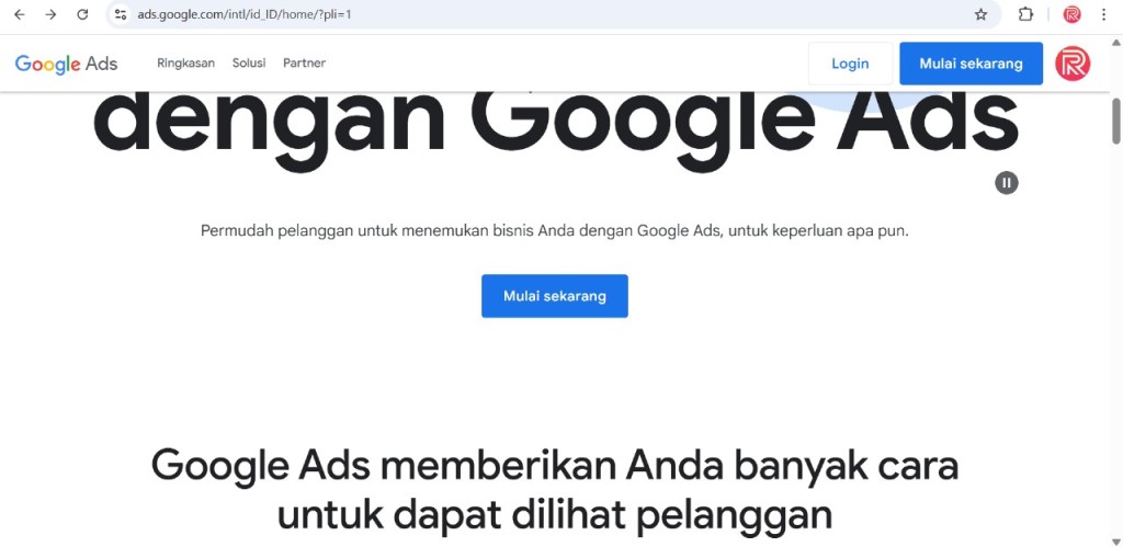 cara buat iklan di google