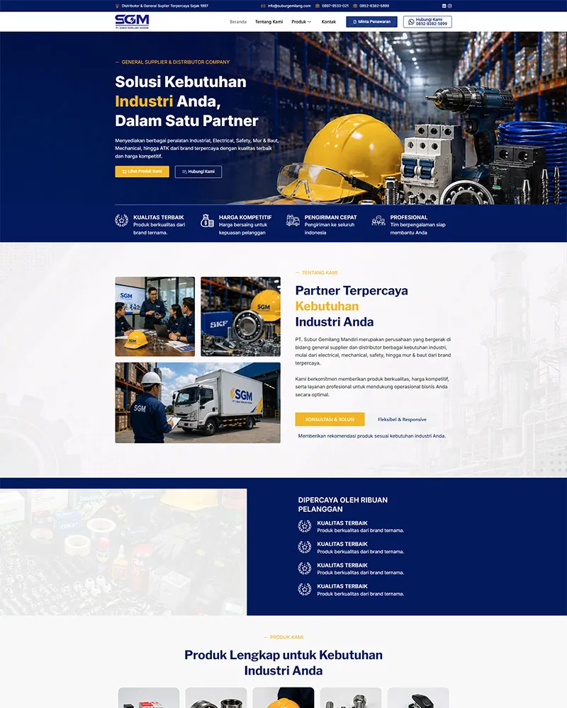 Website company profile PT Subur Gemilang