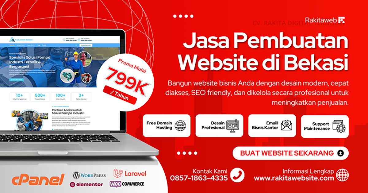 jasa pembuatan website bekasi portoflio azcla teknik