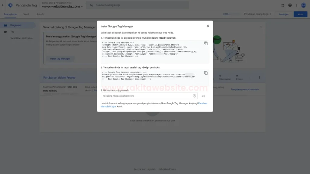 cara pasang google analytics di website 