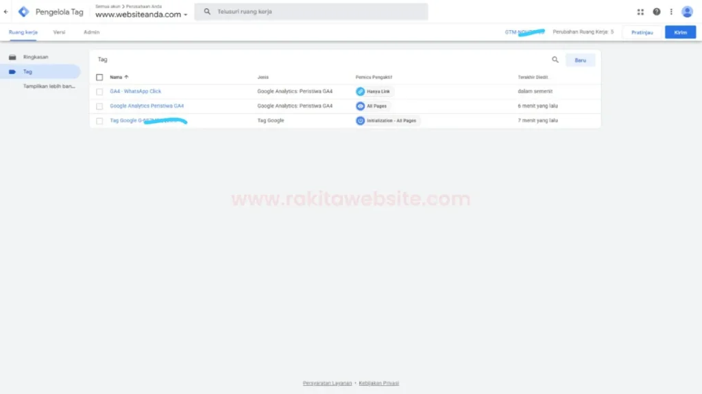 cara pasang google analytics di website 