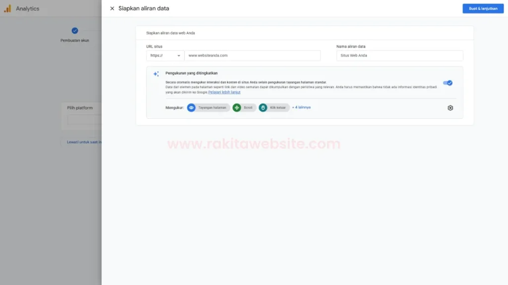 cara pasang google analytics di website
