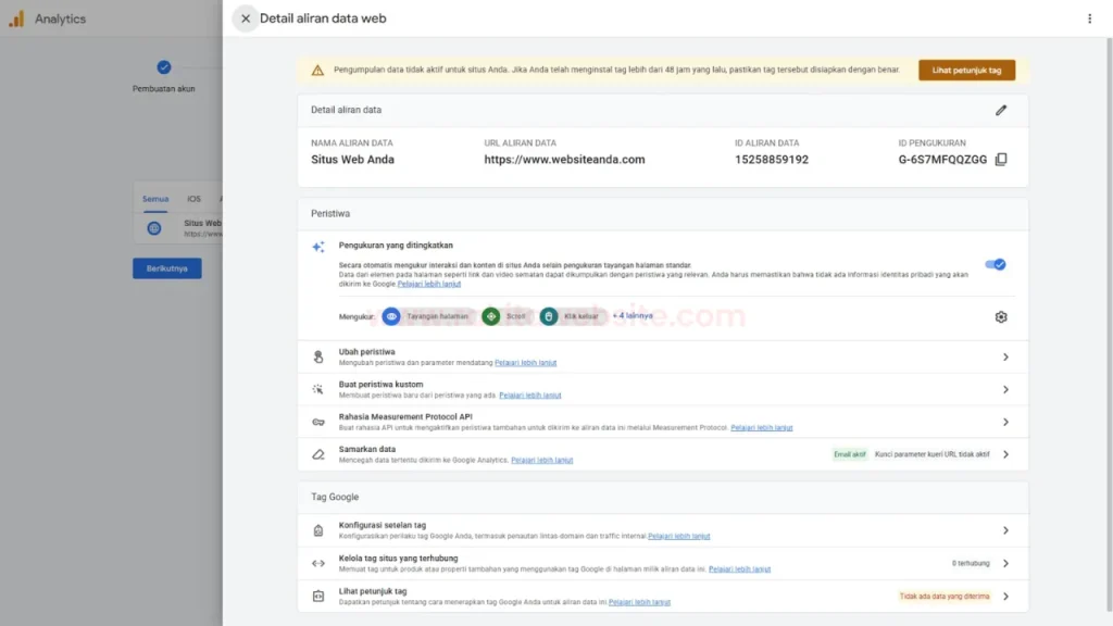 cara pasang google analytics di website 