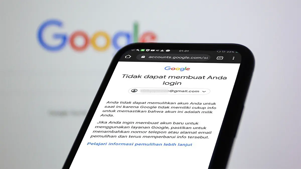 akun google dinonaktifkan