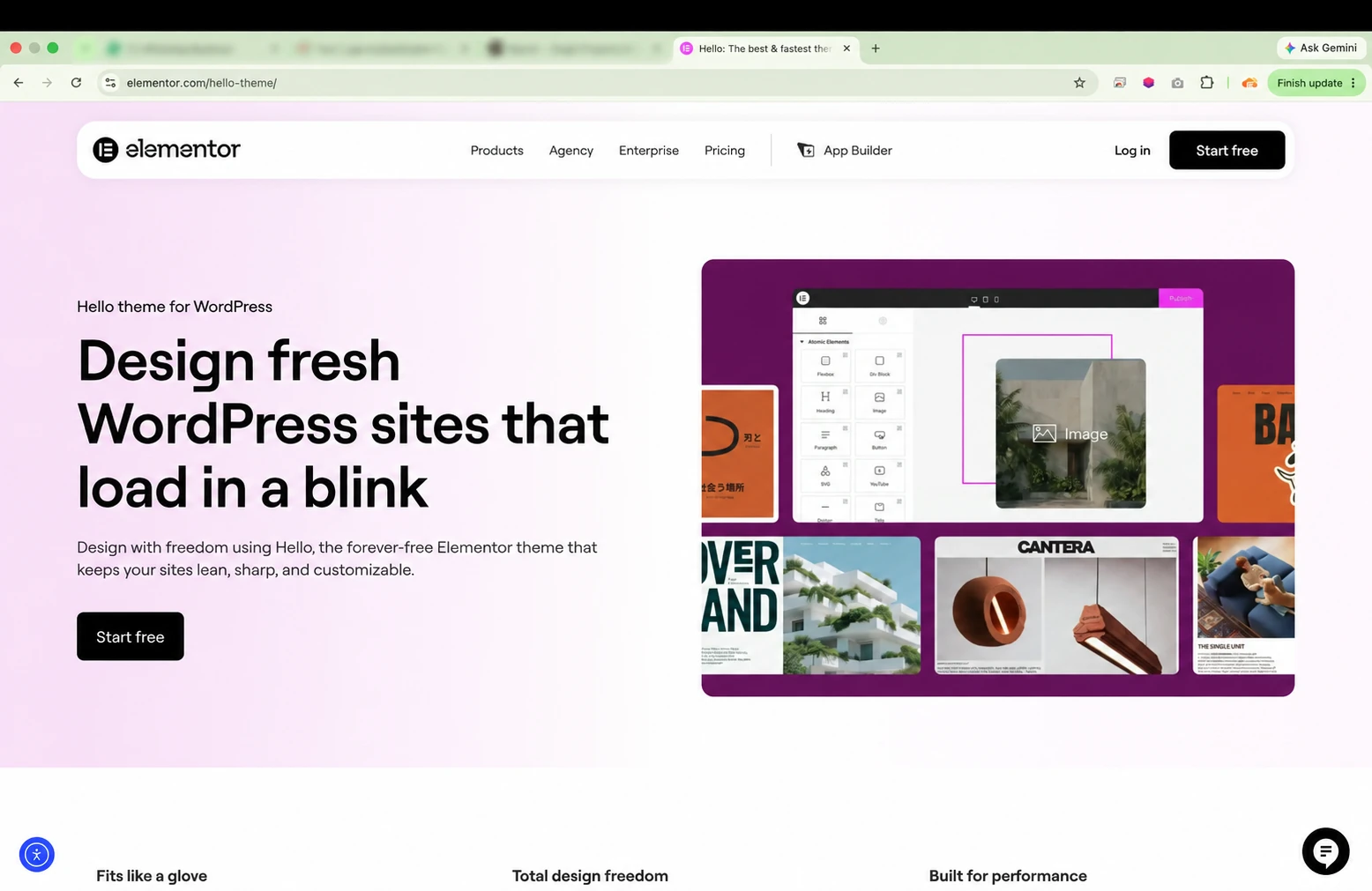 Halaman resmi Hello Elementor untuk WordPress